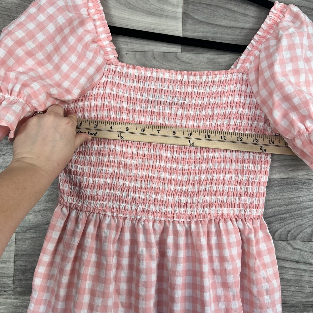 Pink Gingham Midi Dress - Picture 11 of 12